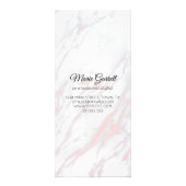Modern Pink and Grey Marble Price Reclamekaart (Achterkant)