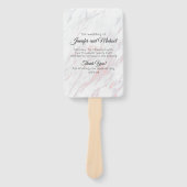 Modern Pink and Grey Marble Programme Handwaaier (Voorkant)