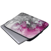 Modern Pink and Grey Marble Stone design Laptop Sleeve (Voorkant onderkant)