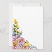 Modern Pink and Orange Floral 55th Birthday Party Kaart (Achterkant)