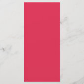 Modern Pink and Red Bold Typography Weddenrennen Menu (Achterkant)