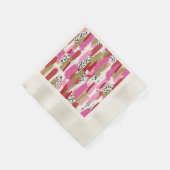 Modern Pink and White Party Napkins Servet (Hoek)