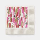 Modern Pink and White Party Napkins Servet (Voorkant)
