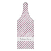 Modern Pink And White Stripe Pattern Cutting Board Snijplank (Voorkant)