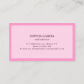 Modern Pink Beauty Nail Salon Visitekaartje (Achterkant)