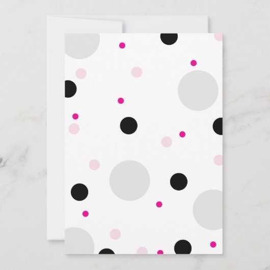 Modern Pink Black Bold Script 50th Birthday Party Kaart (Achterkant)