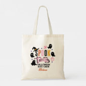 Modern Pink Black Spooktacular Halloween Boo Crew Tote Bag (Achterkant)