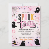 Modern Pink Black Sweet Spooktacular Halloween Kaart (Voorkant)