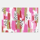 Modern Pink Black & White Abstract Wrapping Sheets Inpakpapier Vel (Voorkant)