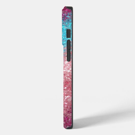 Modern Pink Blue Glitter Girly Case-Mate iPhone Case (Achterkant / Links)