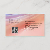 Modern Pink blurry makeup artist QR Code Visitekaartje (Achterkant)