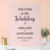 Modern Pink Blush Wedding Acryl Bord (Huwelijk)