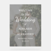 Modern Pink Blush Wedding Acryl Bord (Voorkant)