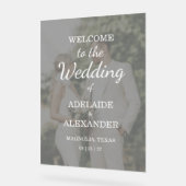 Modern Pink Blush Wedding Acryl Bord (Hoek)