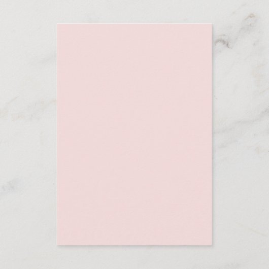 Modern Pink Blush Wedding Honeymoon Fund Informatiekaartje (Achterkant)