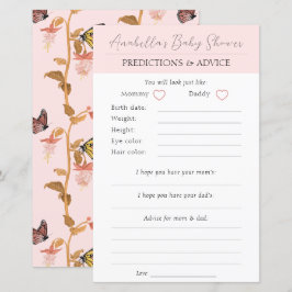 Modern Pink Boho Butterfly Girl Baby shower