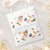 Modern Pink Boho Butterfly Girl Baby shower Bedankzakje (Geknipt)