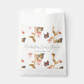 Modern Pink Boho Butterfly Girl Baby shower Bedankzakje (Voorkant)