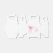 Modern Pink Bow Baby shower Dank u wel Bedankdoosjes (Uitgevouwen)