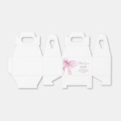 Modern Pink Bow Baby shower Dank u wel Bedankdoosjes (Uitgevouwen)
