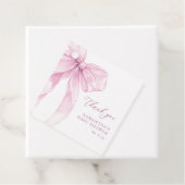 Modern Pink Bow Baby shower Dank u wel Bedankjes Labels (In situ)