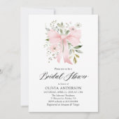 Modern Pink Bow Bloemen Liefde in Bloom Vrijgezell Kaart