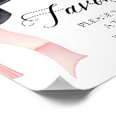 Modern Pink Bow Gradation Pet Afstuderen gunsten Poster (Hoek)