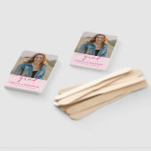 Modern Pink Bow Graduation Class of 2026 Photo Handwaaier (Niet-gemonteerd)