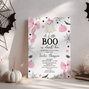 Modern Pink Bow Little Boo bijna te wijten aan Bab Kaart