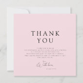 Modern Pink Bridal Shower Thank You Card Kaart (Voorkant)