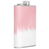 Modern Pink Brush strokes white Design Heupfles (Rechts)