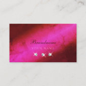 Modern Pink Burgundy Sparging Diamonds Stijlvol Visitekaartje (Voorkant)