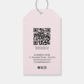 Modern Pink Business Feestelijke Dank u Gift Label Cadeaulabel (Achterkant)