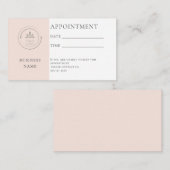 Modern Pink Business Logo Afsprakenkaartje (Voorkant / Achterkant)