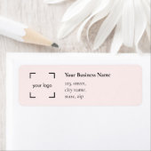 Modern Pink Business Retour-adreslabel Etiket (Insitu)