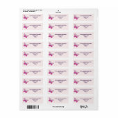 Modern Pink Butterfly Doodle Blush Retouradres Etiket (Full Sheet)