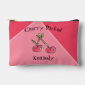 Modern Pink Cherry Voeg naam toe Schattige Hand Dr Etui (Voorkant)