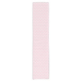 Modern Pink Chevron Stripes Pattern Korte Tafelloper (Voorkant)