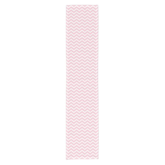 Modern Pink Chevron Stripes Pattern Korte Tafelloper (Voorkant)