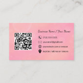 Modern Pink Cleaning Service Business Card Visitekaartje (Achterkant)