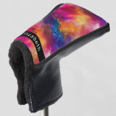 Modern Pink Color Fusion Personalized Golfheadcover (3/4 voorkant)