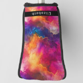 Modern Pink Color Fusion Personalized Golfheadcover (Draai 90)