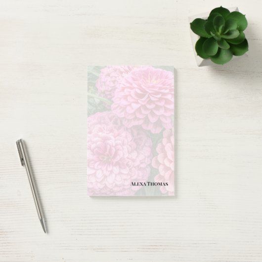 Modern Pink Dahlias Post-it® Notes (Kantoor)