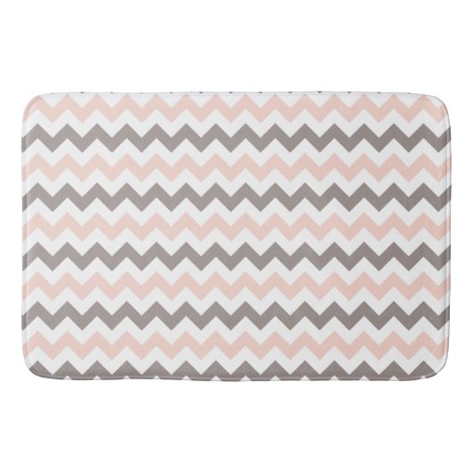 Modern Pink en Gray Chevron Badmat (Voorkant)