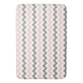 Modern Pink en Gray Chevron Badmat (Voorkant Verticaal)