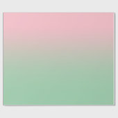 Modern Pink en Mint Green Ombre Cadeaupapier (Vlak)