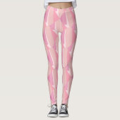 Modern Pink Fade Abstract Leggings (Voorkant)