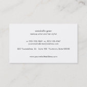 Modern Pink Faux Roos Gold Sequin Beauty Salon Visitekaartje (Achterkant)