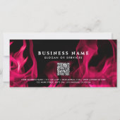 Modern Pink Flames QR Code Cadeaubon (Voorkant)