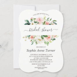 Modern Pink Floral Calligraphy Vrijgezellenfeest Kaart